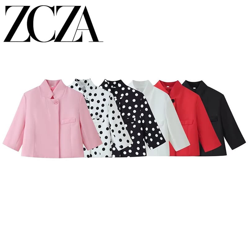 ZCZA Self-Made European & American Style New Women's Fashion Versatile Cross-Border Multi-Color Design Blazer
