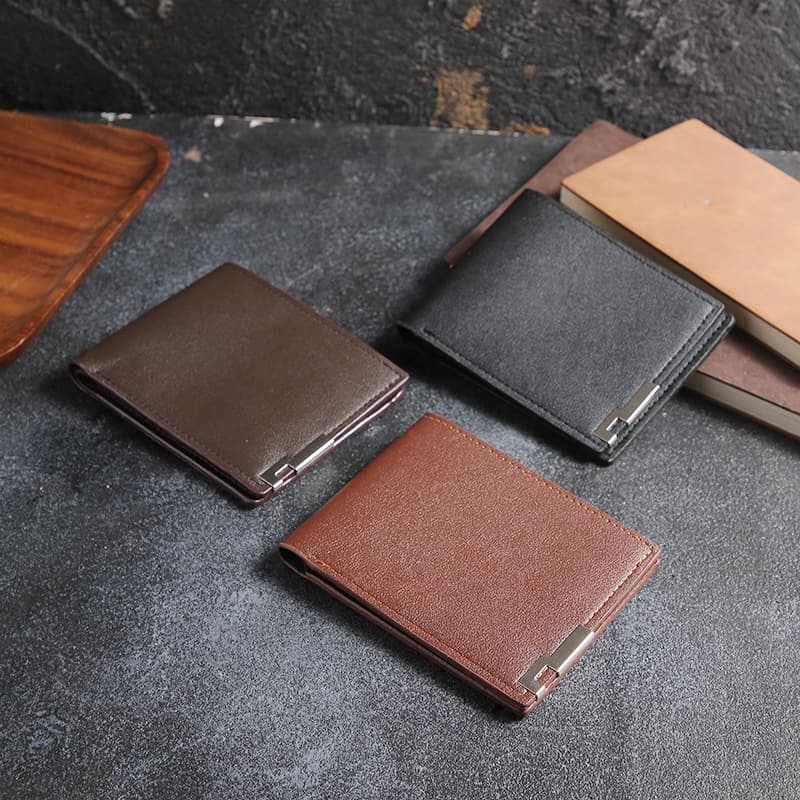 Youth fashion embossed horizontal soft leather wallet, large capacity, multi-card slot wallet, men's wallet, men's short wallet