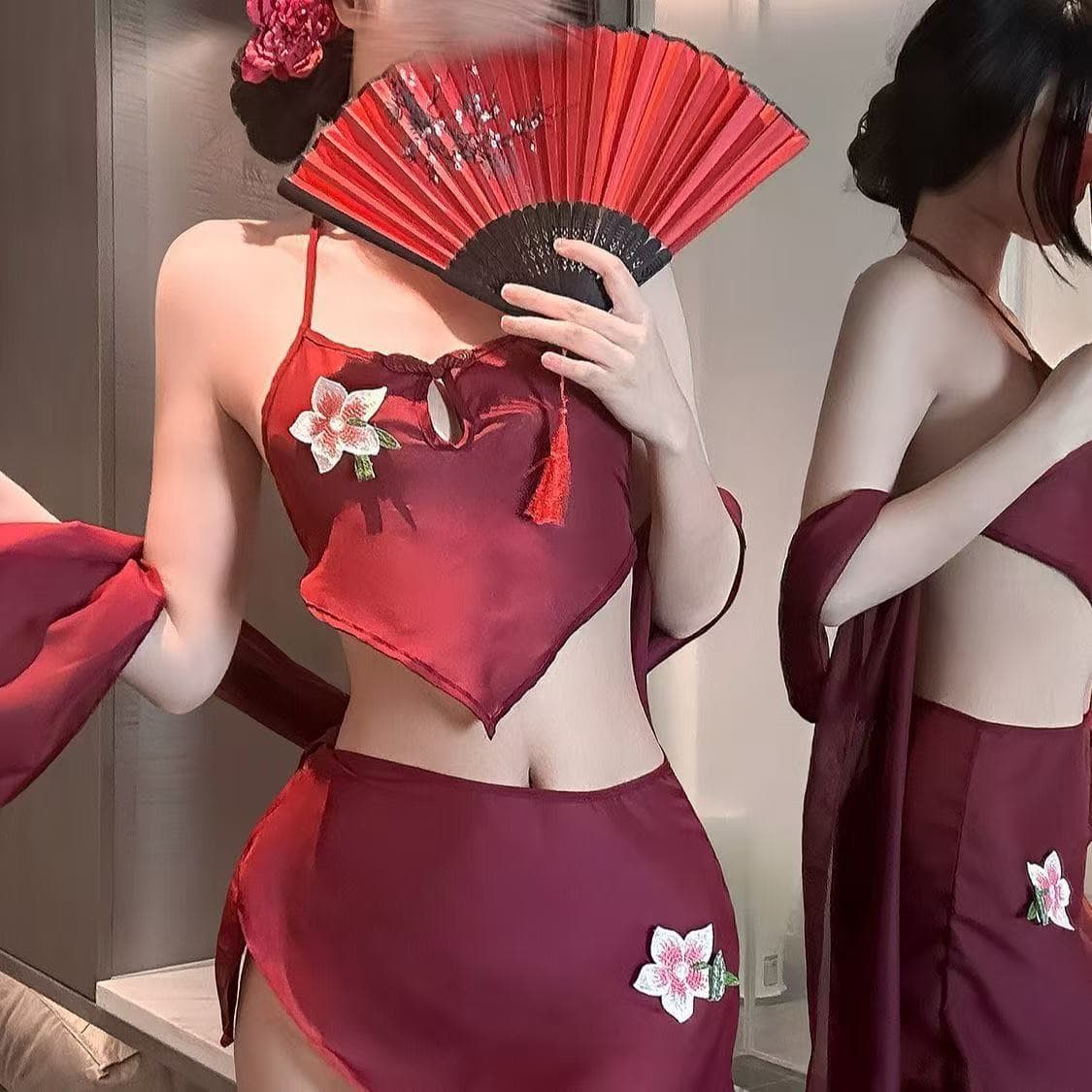Sexy Lingerie Transparent Sleepwear Couple Costume Seduction Teasing Mood Products Passionate See-Through Ultra-Thin Nightgown