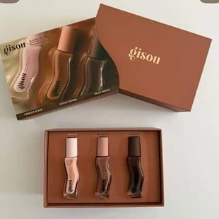 GISOU 3-Piece Lip Gloss Set Moisturizing Repair Lip Balm for Lip Lines