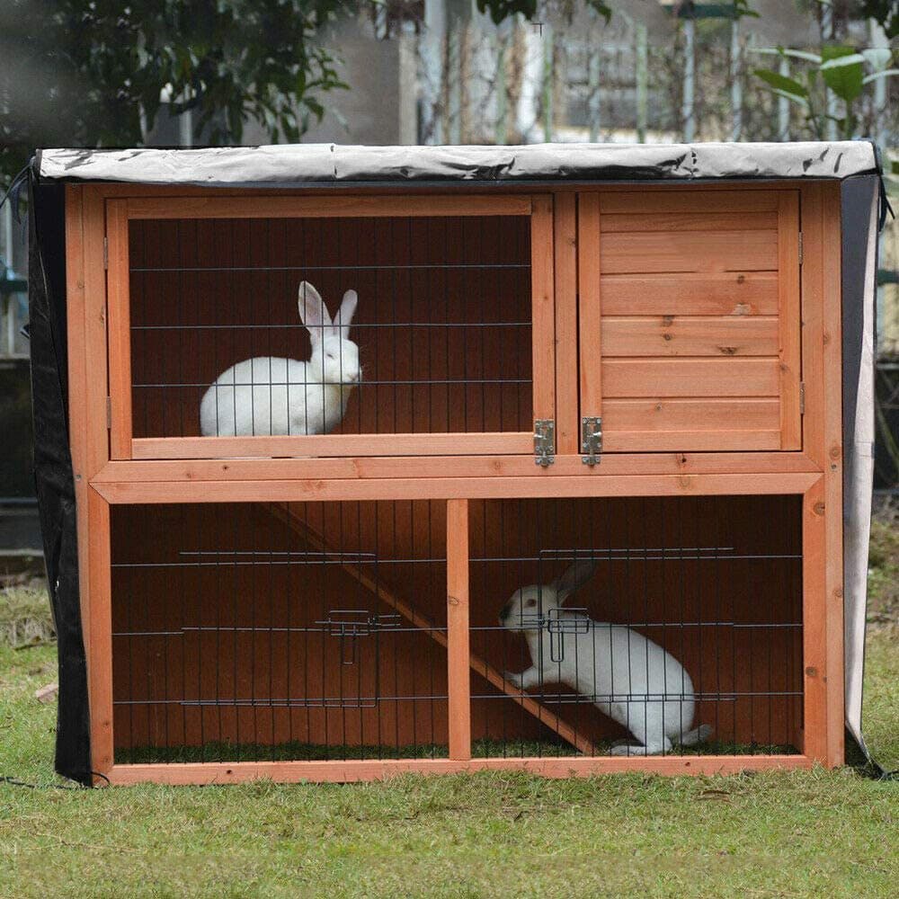 Pet rabbit cage dust cover Oxford cloth waterproof dust cover outdoor pet house rainproof rabbit hutch rabbit house cover windproof