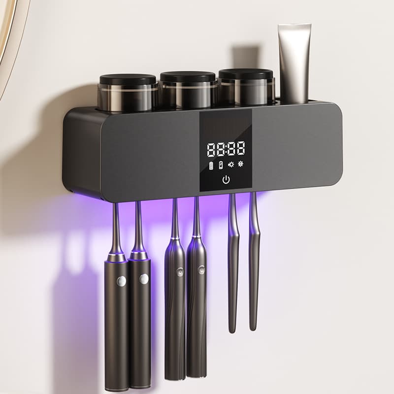 Cross-border New Toothbrush Sterilizer with UV Sanitization, Cordless Electric Toothbrush and Cup Holder, Viral Storage Rack