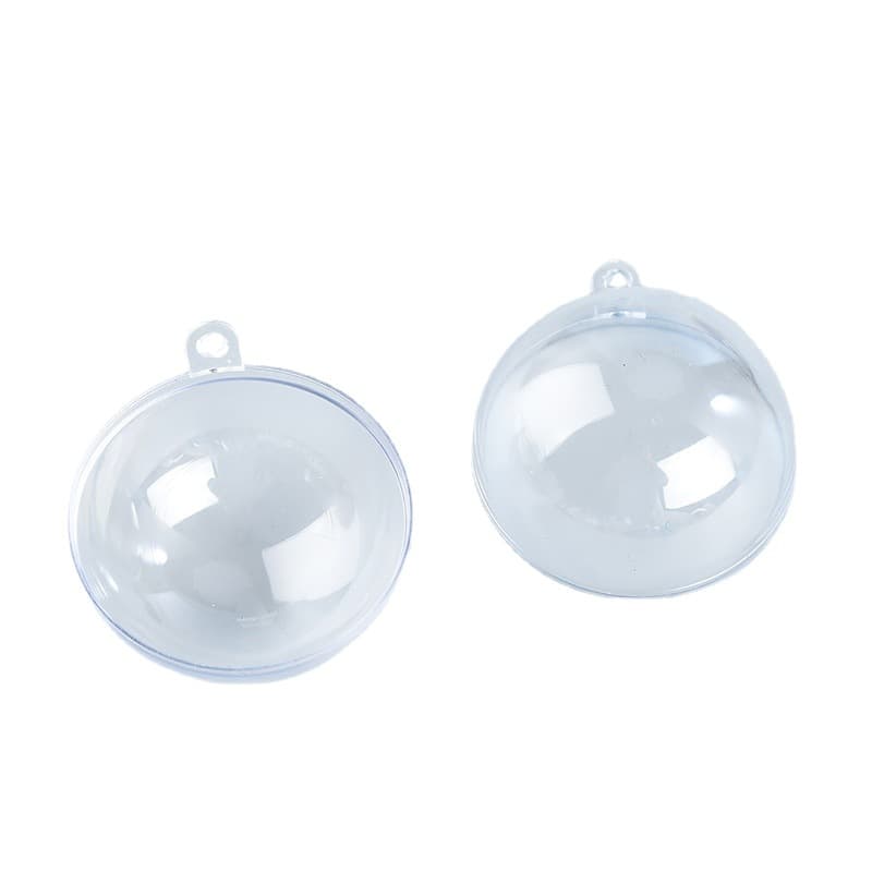 High Transparency Acrylic Ball Christmas Ball Ornament Crystal Round Ball Hollow Plastic Ball Pendant Openable Clear Ball