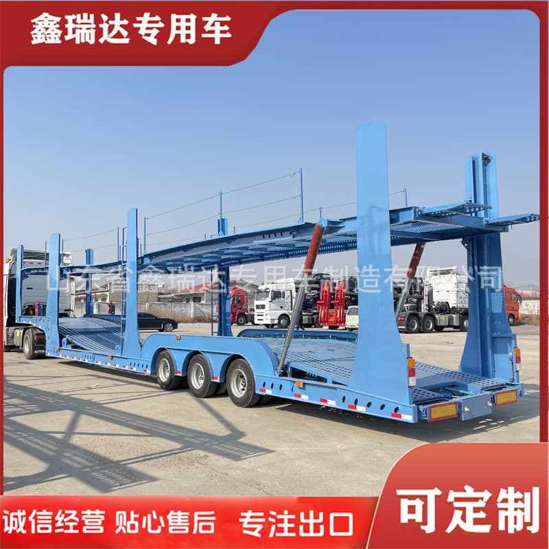 Export Type Car Carrier Folding Arm Vehicle Transport 8-Car Vehicle Transport Trailer Three-Axle Car Carrier Air Suspension