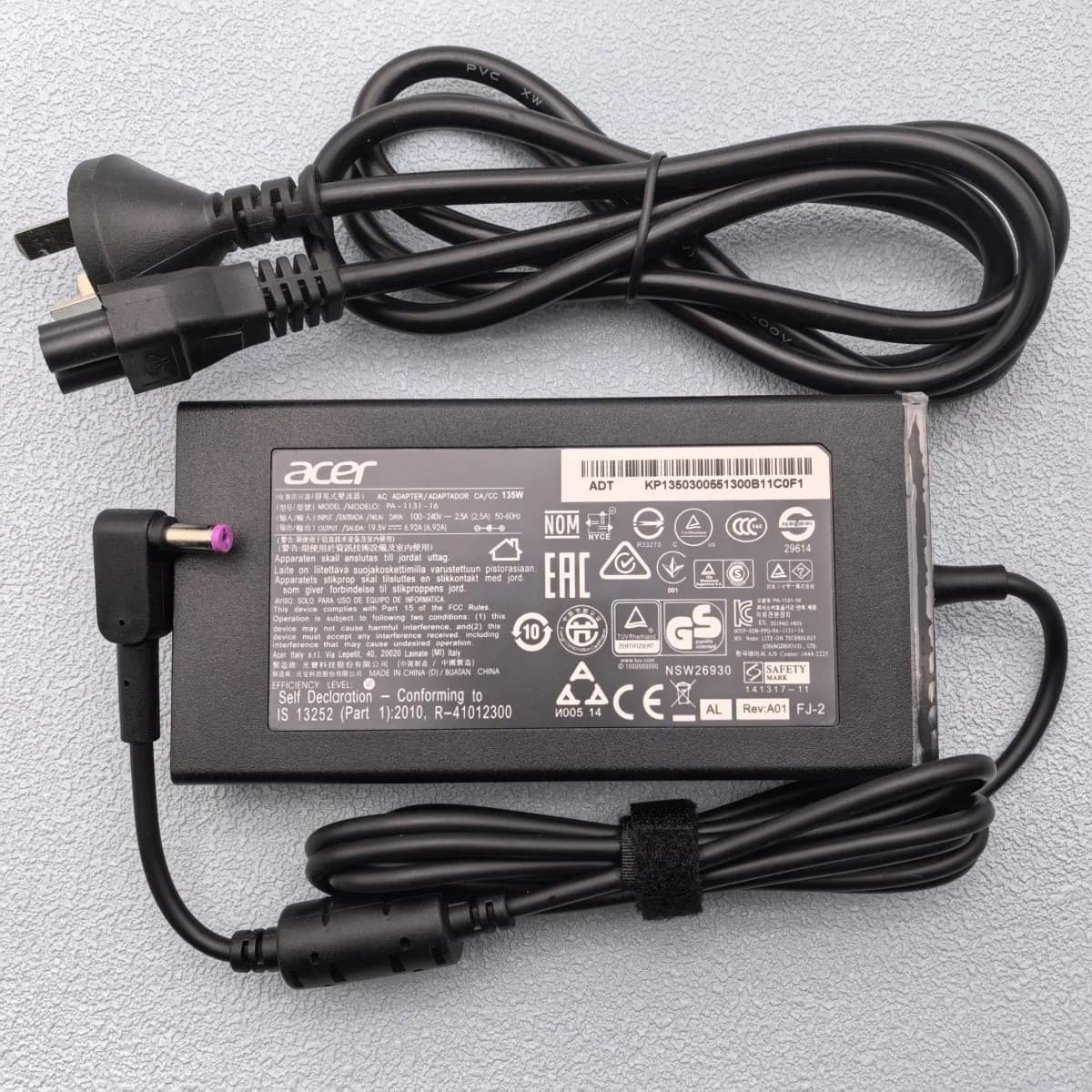Compatible ACER Nitro 5-55 power adapter 19.5V 6.92A computer charging cable 135W