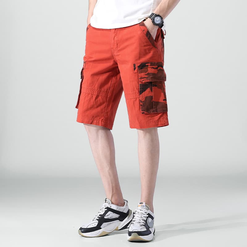 Men's Summer Casual Work Shorts, Beach Five-Point Pants, Trendy Brand Outerwear, Loose INS Pure Cotton Mid-Length Pants
