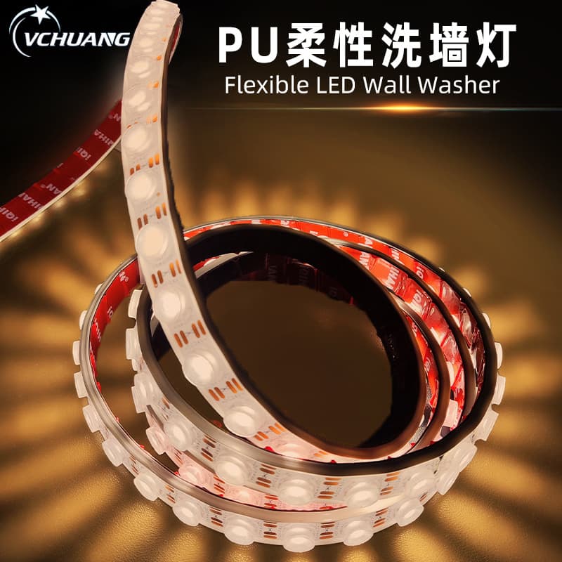 LED Flexible Light Strip Wall Washer Light Outdoor Advertising Sign DC24V Bridge Hotel Landscape Building Lighting Color-changing
