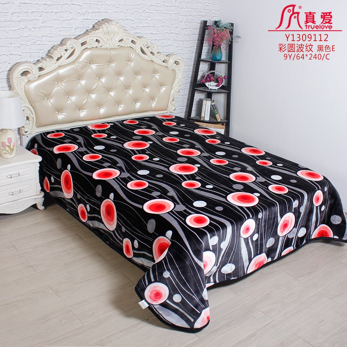 TrueLove Printed Embossed Raschel Cloud Flannel Blanket, Stock Available, Customizable, Export Order, Double Layer, Single/Double Size