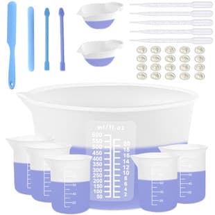 Crystal Resin DIY Tool Silicone Measuring Cup, Mixing Cup Stir Stick Set, Color Mixing Cup, Folding Cup