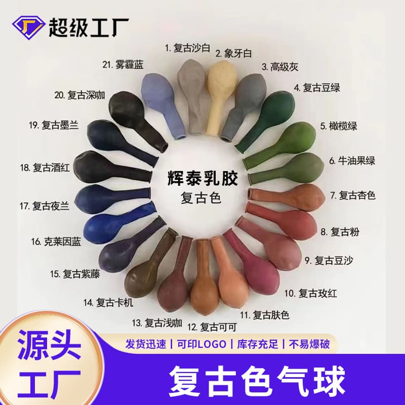 Cross-border 10-inch 12-inch retro balloons birthday baby shower party wedding birthday party decoration balloons