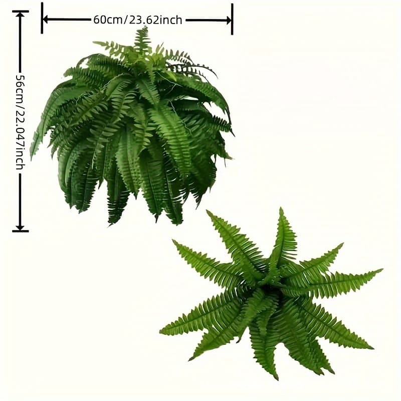 Spot goods, cross-border e-commerce, best-selling Amazon, 18-leaf artificial green plant, decorative fern, Boston fern leaves, Persian grass