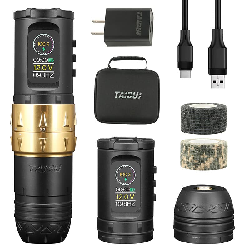 Factory Direct Supply Taidu Mengqing Wireless Tattoo Pen Brushless Motor Cutting Line Fogging Multi-Function Dot Puncture Slow Frequency Machine