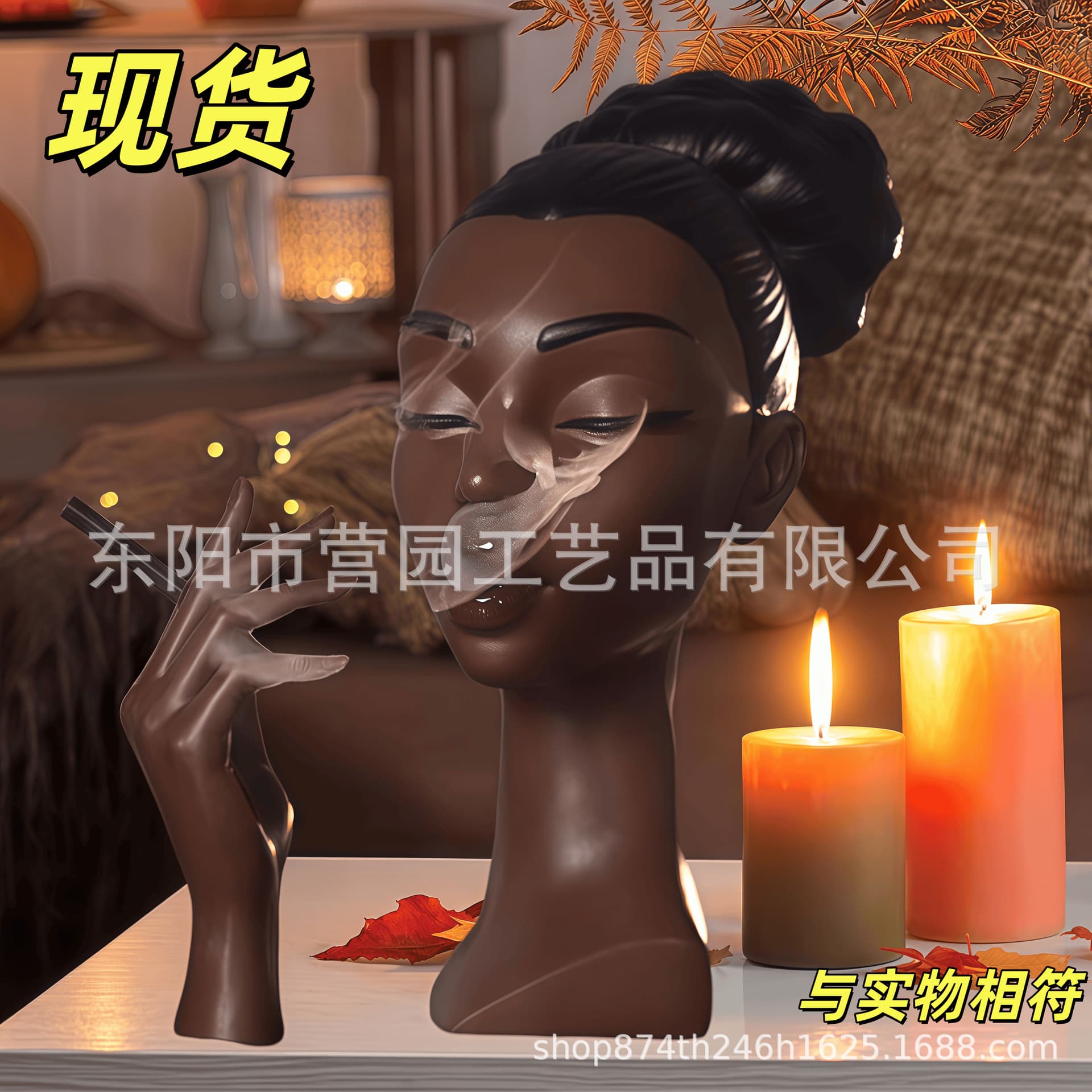 Amazon Hot Selling Resin Smoking Woman Incense Burner Ornament Home Desktop Incense Burner Storage Decoration