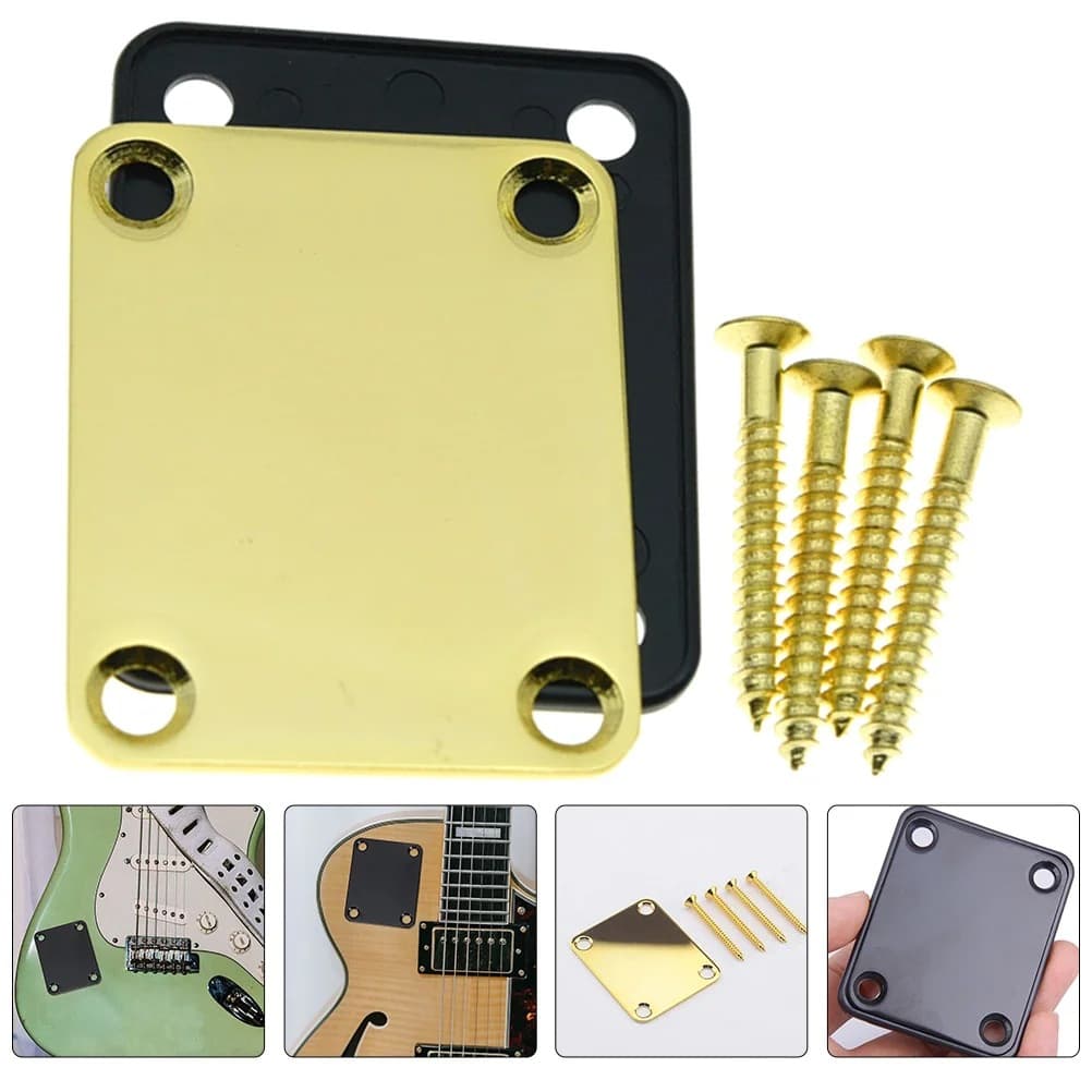 Electric Guitar Reinforcement Plate, Bass Neck Plate, Neck-Body Connection Plate Steel Neck Plate