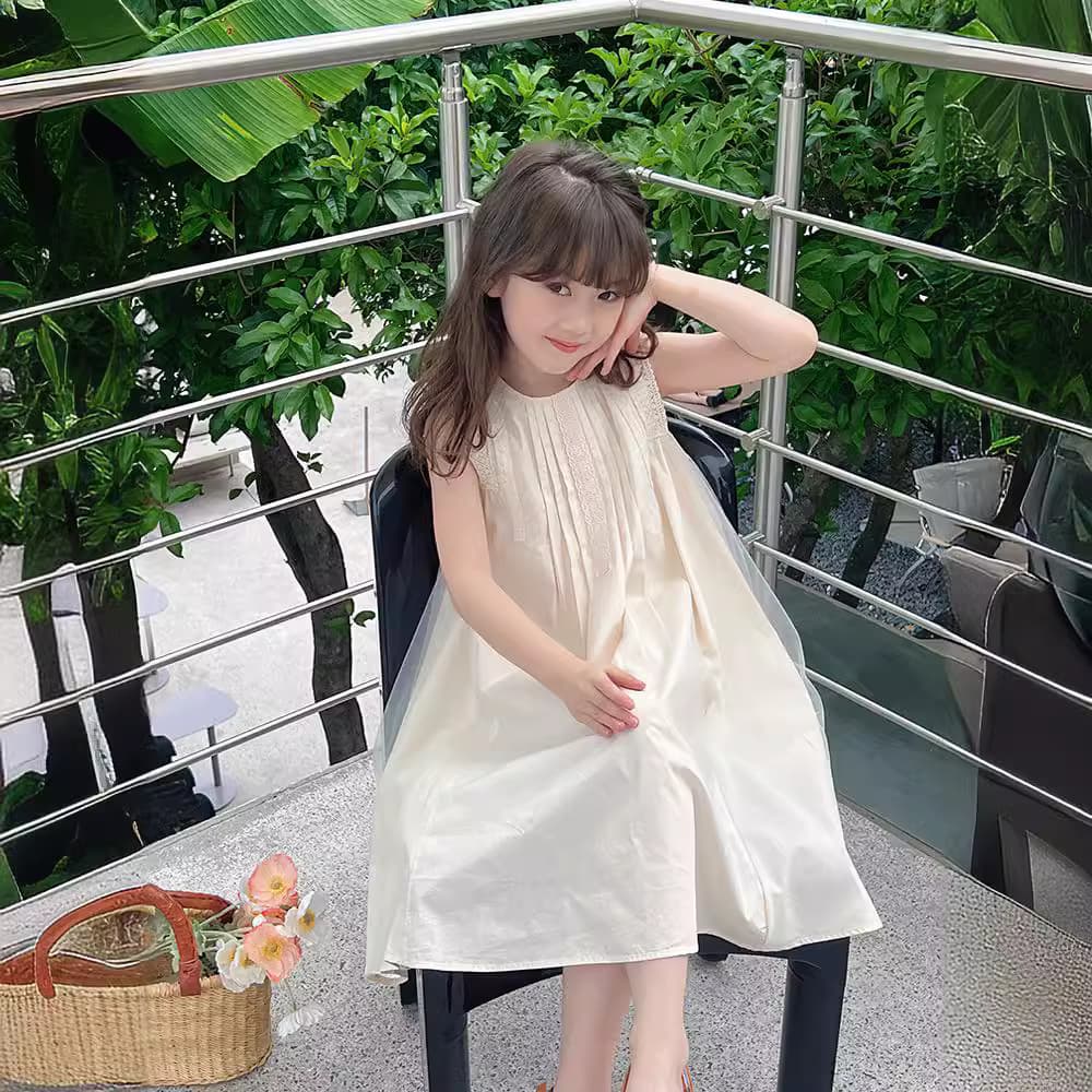 Girls' Vest Dress, Princess Mesh Skirt, Children's Strapless Dress, Summer Princess Style Sweet and Cute