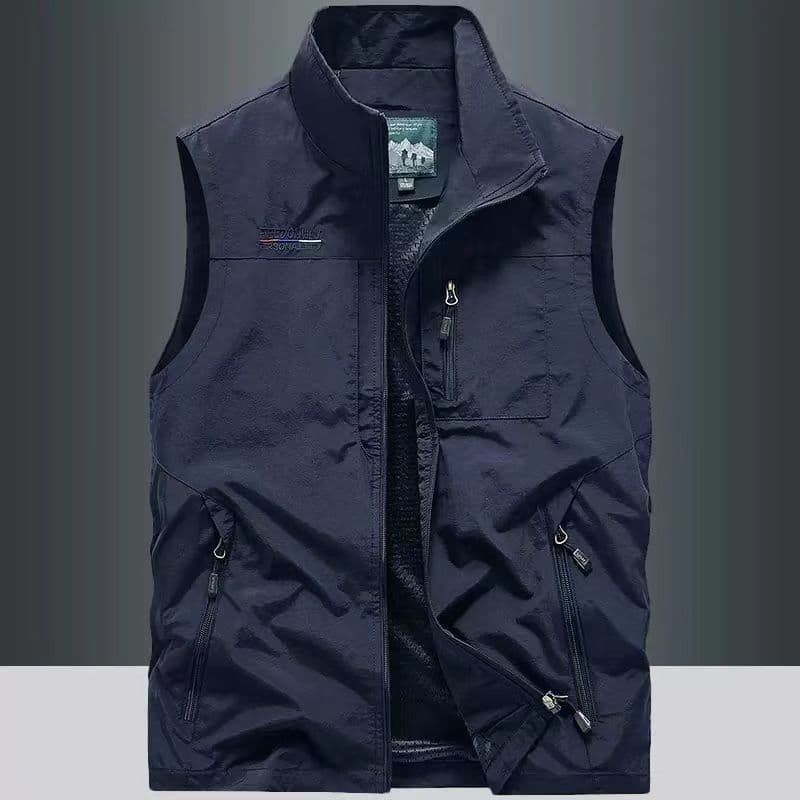 2025 Spring Outdoor Casual Vest for Men, Lightweight Spring/Autumn Multi-Pocket Gilet, Tactical Work Vest Jacket