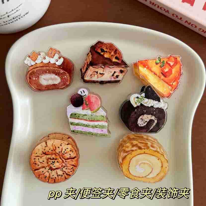 Copyright INS food cartoon decoration gift sealing clip note clip pp clip for students cute product simulation