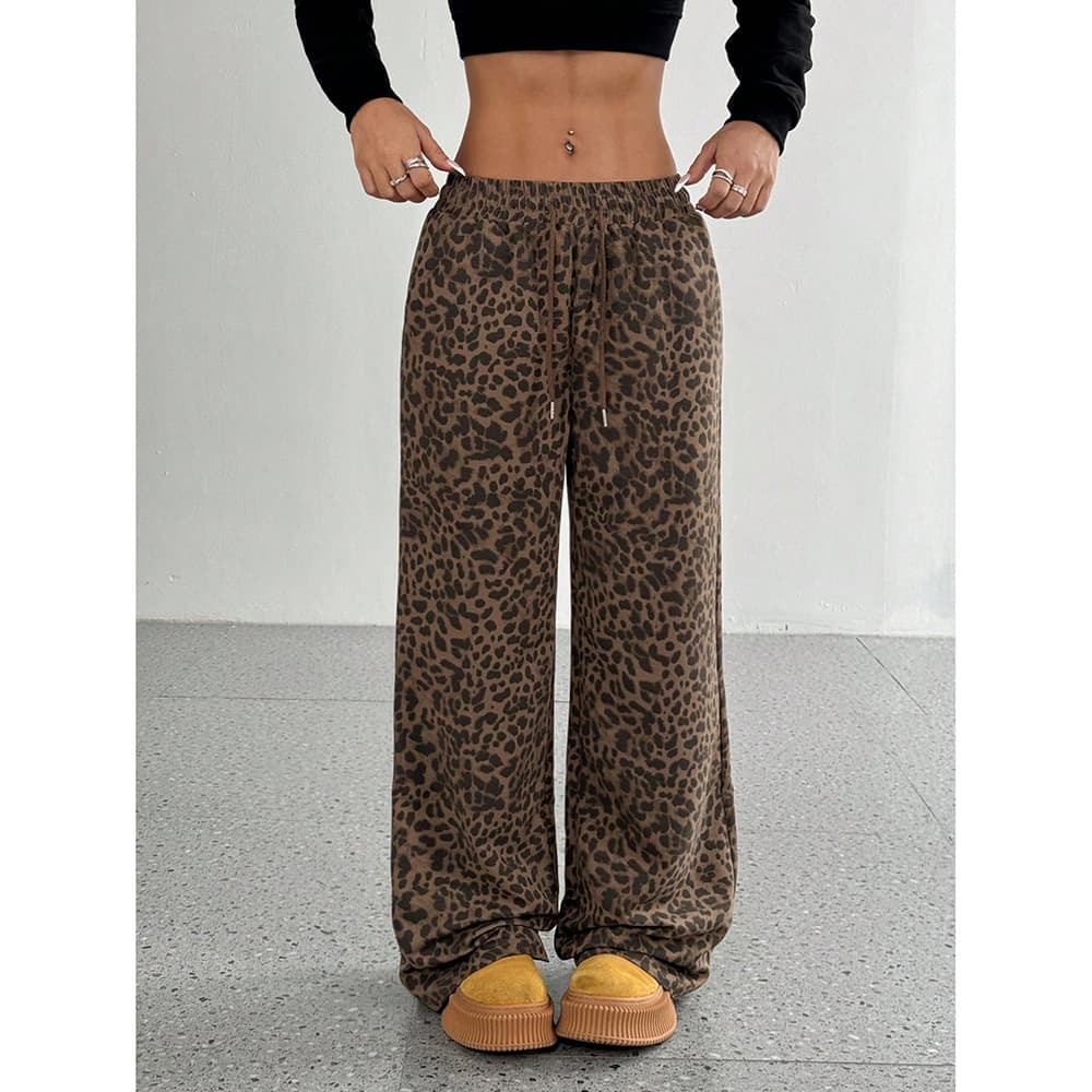 2024 Spring Autumn High Waist Wide Leg Pants for Women, Loose Fit Slimming Casual Long Trousers for Amazon