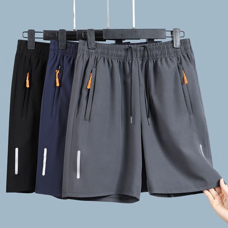 Men's Summer Quick-Dry Ice Silk Breathable Sports Shorts Casual Beach Shorts