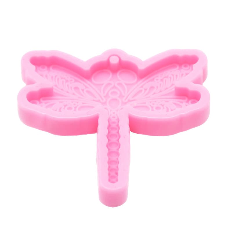 Dragonfly Keychain Resin Mold Crystal, DIY Silicone Mold for Bag Charm, Creative Cross-Border Supply Source