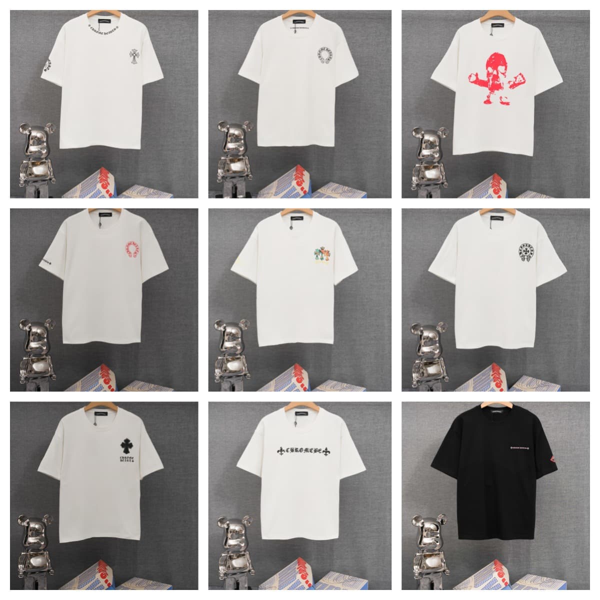 Cross-Border Foreign Trade Authentic Version of Croxx Colorful Cross Print Short-Sleeve T-Shirt