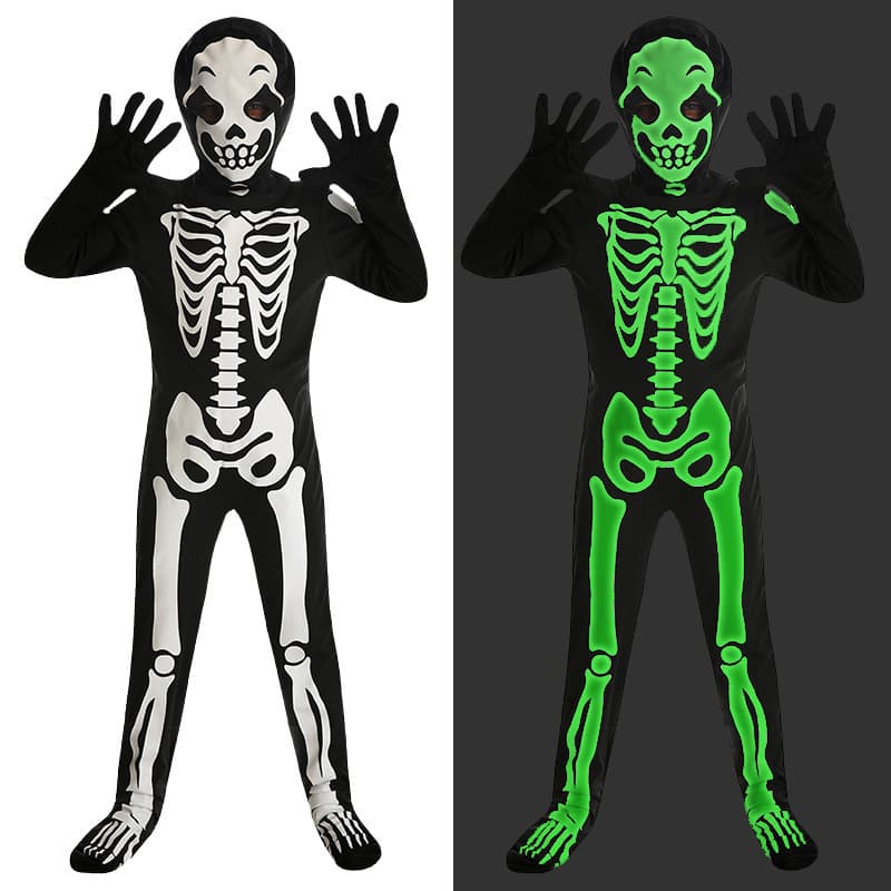 Halloween Kids Costume Boy Grim Reaper Vampire Outfit Scary Cosplay Ninja Ghost Costume