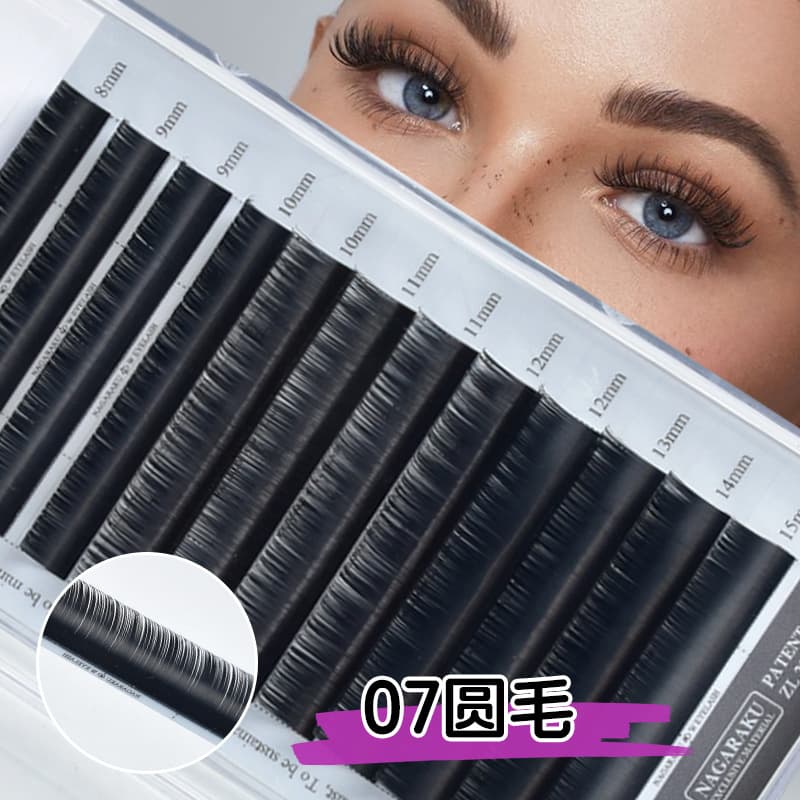 Cross-border E-commerce 07 Round Single Root Planting False Eyelashes European and American Thick Live Streaming Fairy Eye Lashes
