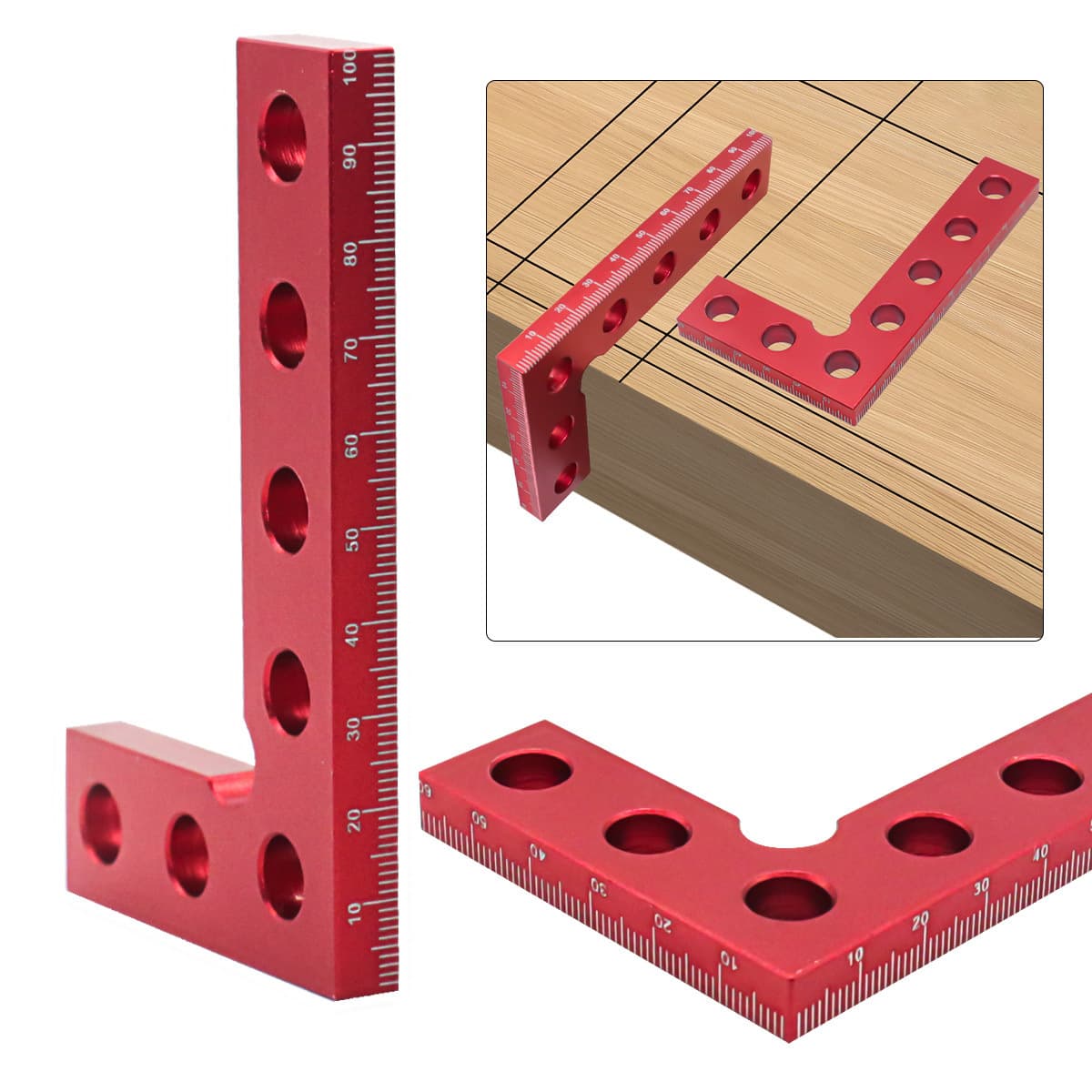 Carpenter Square, Aluminum Alloy 90-Degree Angle Ruler, Height Measuring Ruler Gauge Measuring Tool, L-Square