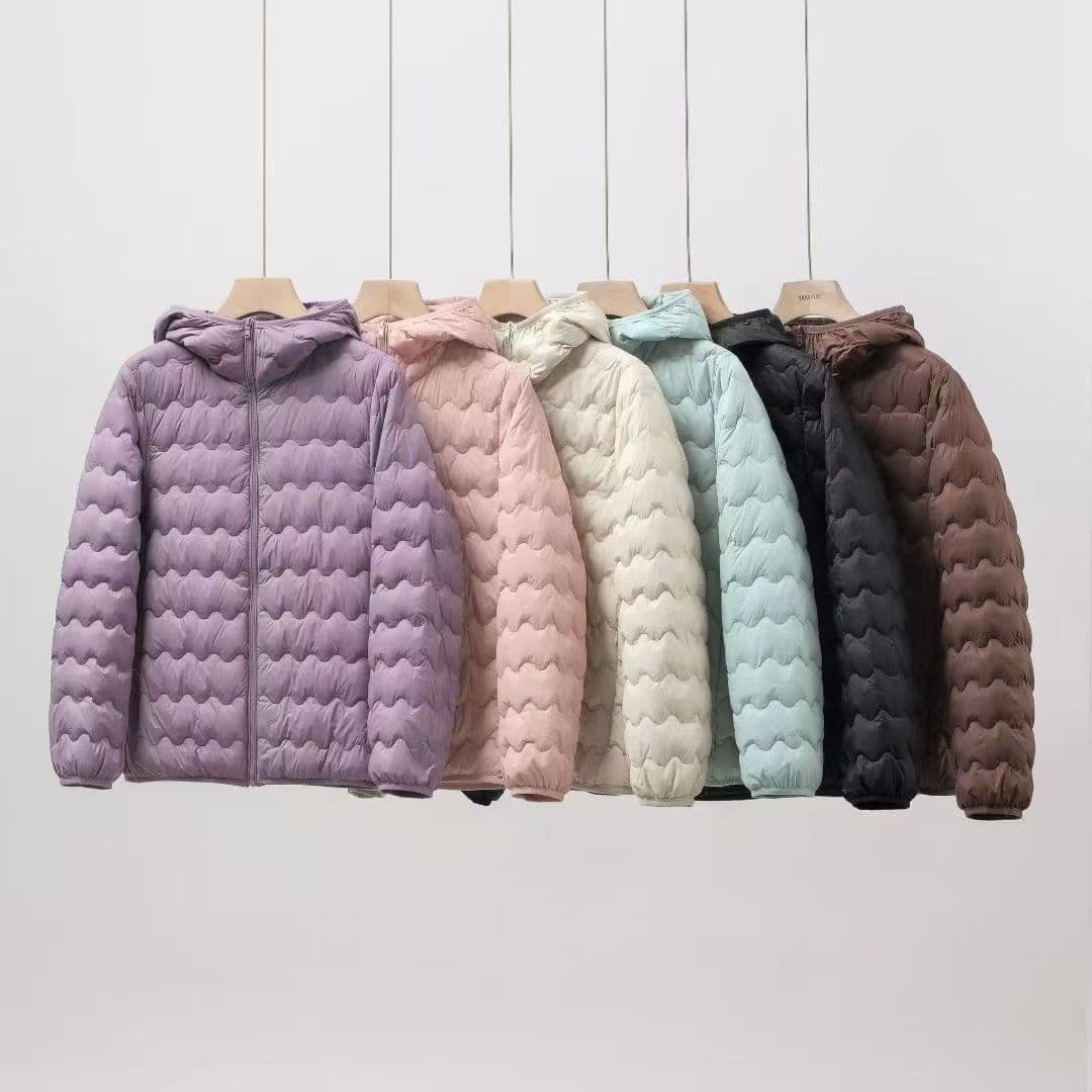Light and thin cloud white duck down jacket short coat with bottoming liner hooded autumn and winter new loose coat