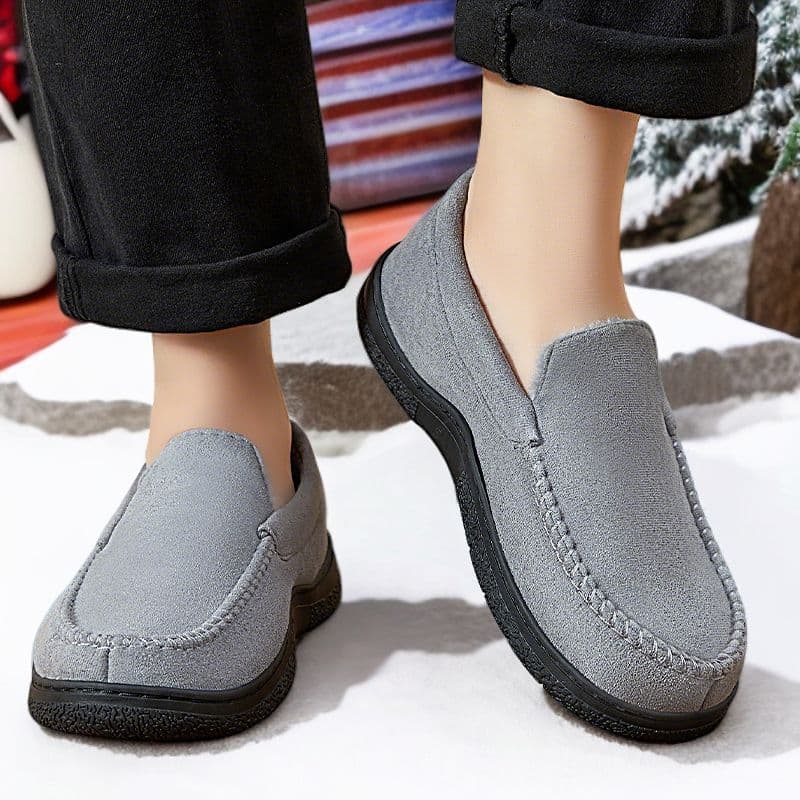 Men's Shoes Winter New Warm Plush Fashion Flat-Soled Cotton Shoes Cross-Border Drop Shipping Slip-On Comfortable Snow Boots