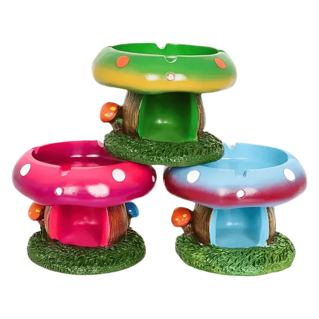 Factory Direct Cross-Border Hot Selling Mushroom Cartoon Resin Ashtray Mushroom Elf Personality Creative Ashtray