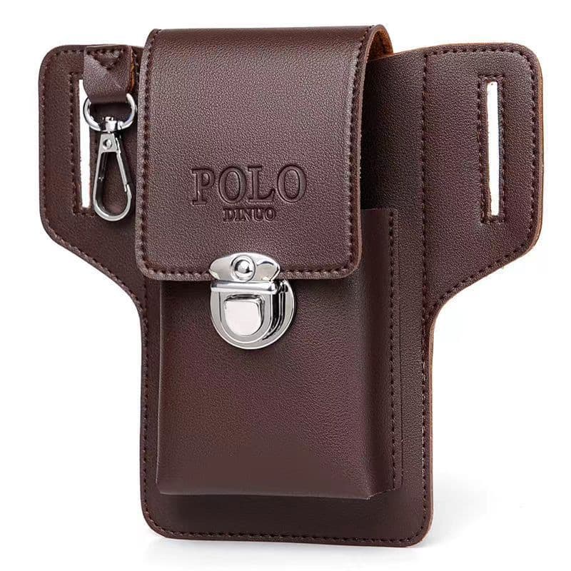 New cross-border upgraded mobile phone bag for men, worn with a leather belt, key hanger, waist bag, suitable for construction work, cigarette pack.