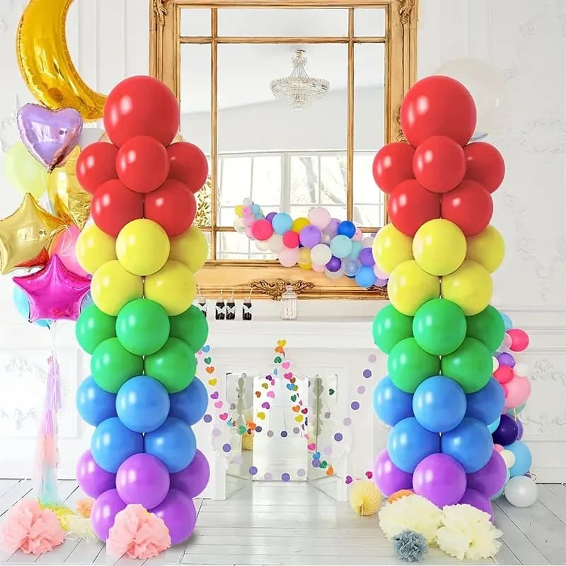 Cross-border 2m Balloon Column Pole Holder Birthday Wedding Party Balloon Telescopic Rod Road Guide Set Balloon Stand