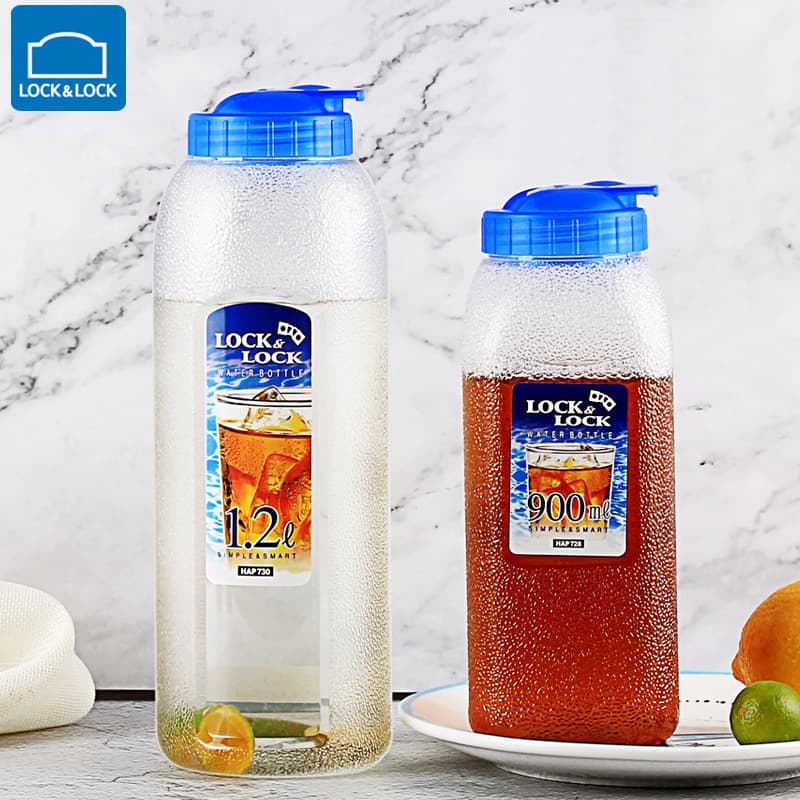 Lock&Lock Plastic Large Capacity Beverage Bottle, Household Cold Water Pitcher for Refrigerator Storage, Juice Cup, Milk Tea Small Cooler Cup 1.2L