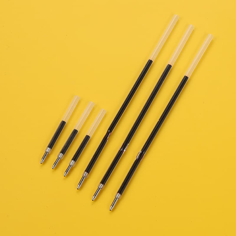 Retractable Ballpoint Pen Refills - 0.7mm Oil-Based Small Refills, Positionable Straight Barrel Short Refills
