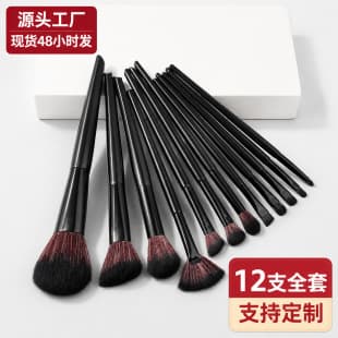 Cross-Border Exclusive New 12-Piece Makeup Brush Set Soft Bristles Full Makeup Tools Support OEM Custom Logo