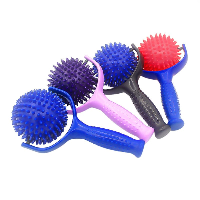 Large Spike Ball Muscle Massage Stick Manual Percussion Fascia Stick Handheld Yoga Stick Muscle Relaxation Massage Stick Cross-border