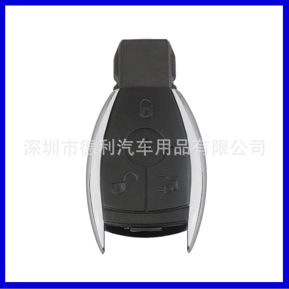 For Mercedes 3-Button Car Key Case, Mercedes Smart Key Card Case, Remote Key Shell Unbranded