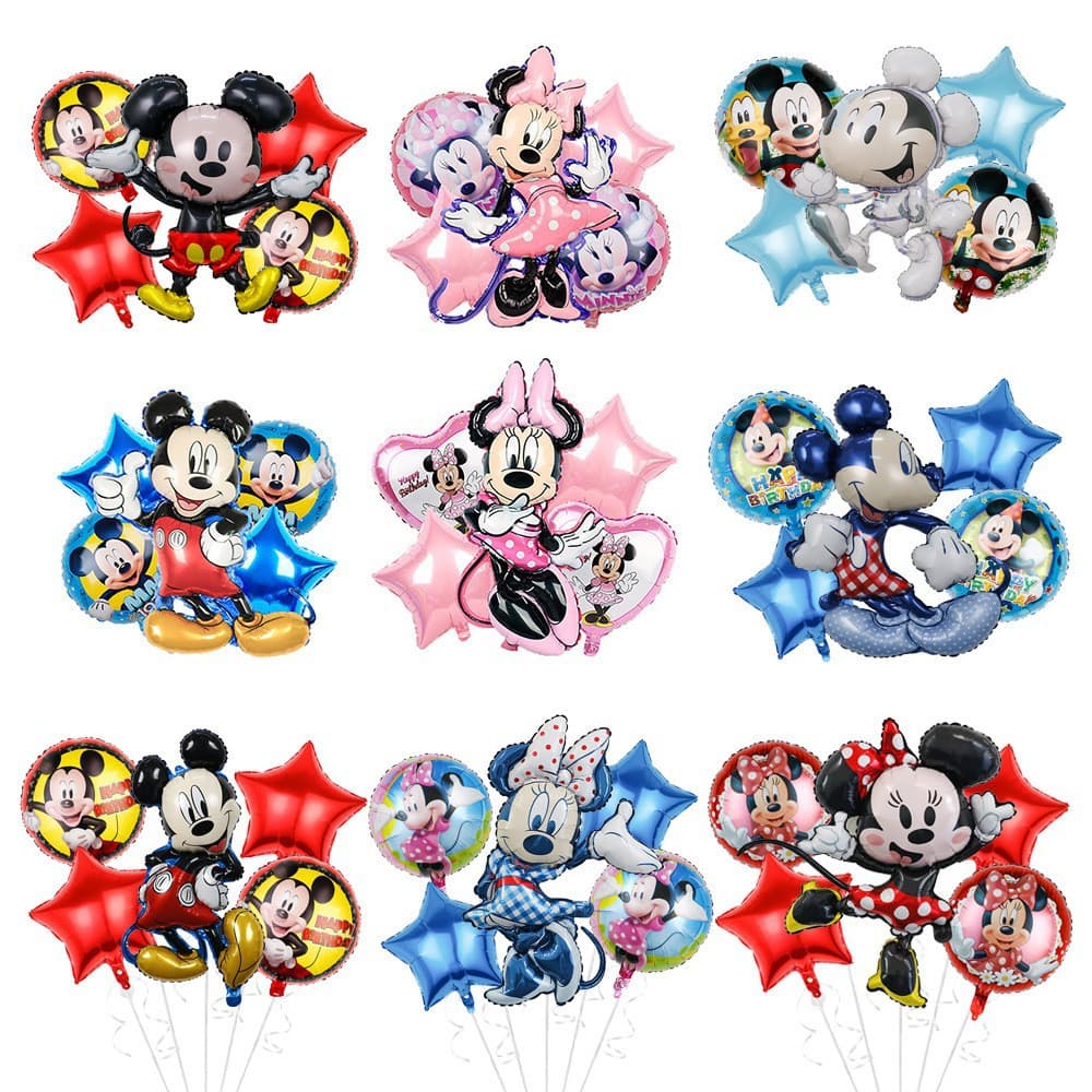 Cross-border Cartoon Anime Minnie Aluminum Foil Balloon Mickey Mouse Baby Birthday Party Decoration Balloon