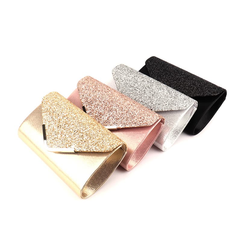 In Stock Cross-border Amazon Fashion High-end Sequin Evening Bag Cosmetic Bag Evening Clutch Bag Shiny Color Clutch Wholesale
