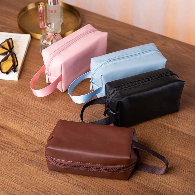 Travel Portable PVC Handheld Makeup Bag Large Capacity Waterproof Toiletry Bag Business Trip Travel Storage Bag Factory Direct Supply