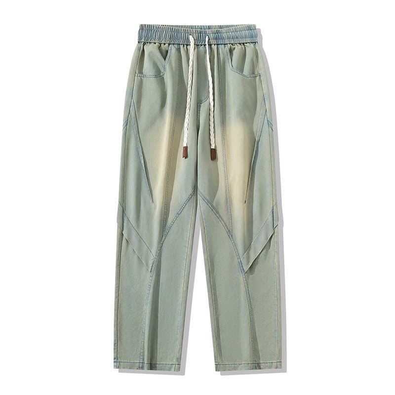 [Price Control 98] JYF-2661 Plus Size Men's Lyocell Vintage Denim Summer Lightweight Straight 9/10 Length Pants
