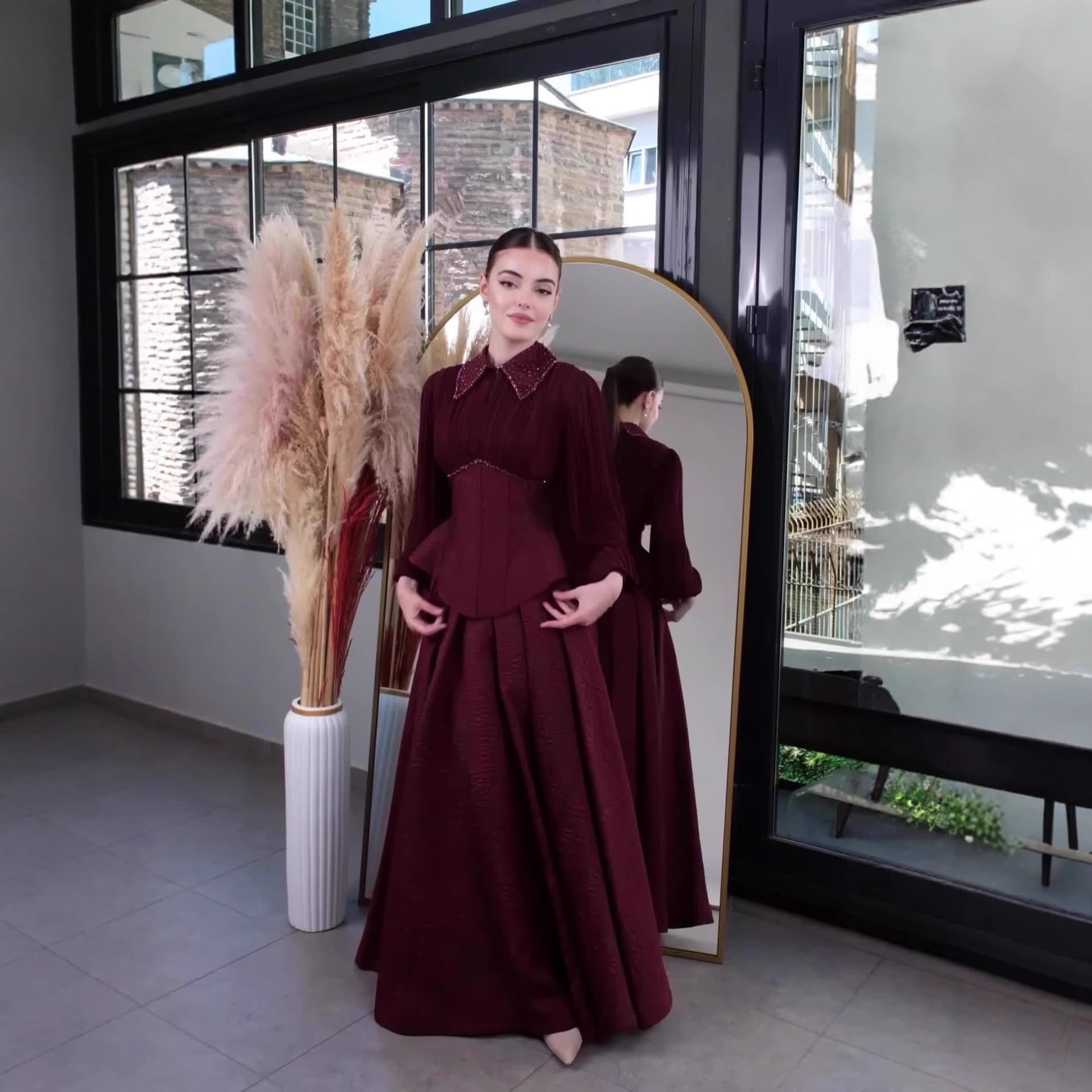 Amazon US/EU Cross-Border 2025 Summer New Elegant Soft Temperament Long Sleeve Waist-Cinching Maxi Dress for Women