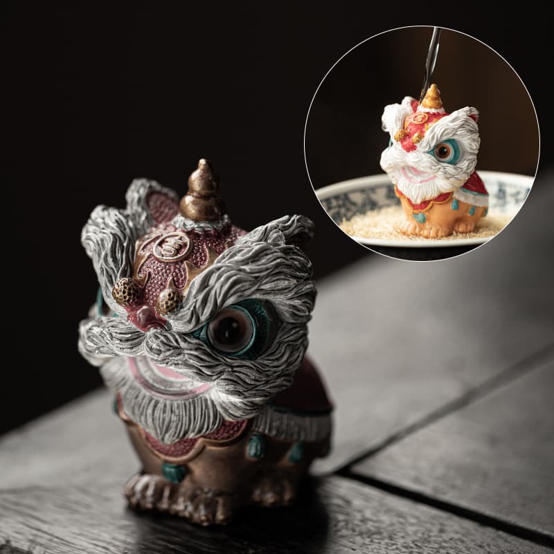 Color-Changing Teapet Awakening Lion Wealth-Attracting Tea Table Decorative Ornament Lion Dance New Chinese Tea Space Home Tea Tray Raisable Teapet