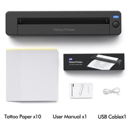 Cross-border high-definition tattoo transfer machine portable thermal printing office document tattoo equipment tattoo artist A4 printer