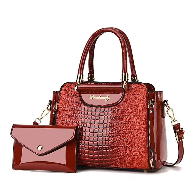 Taizhou women's bag 2025 cross-border European and American fashionable mother's bag crocodile pattern fashion crossbody bag large capacity handbag