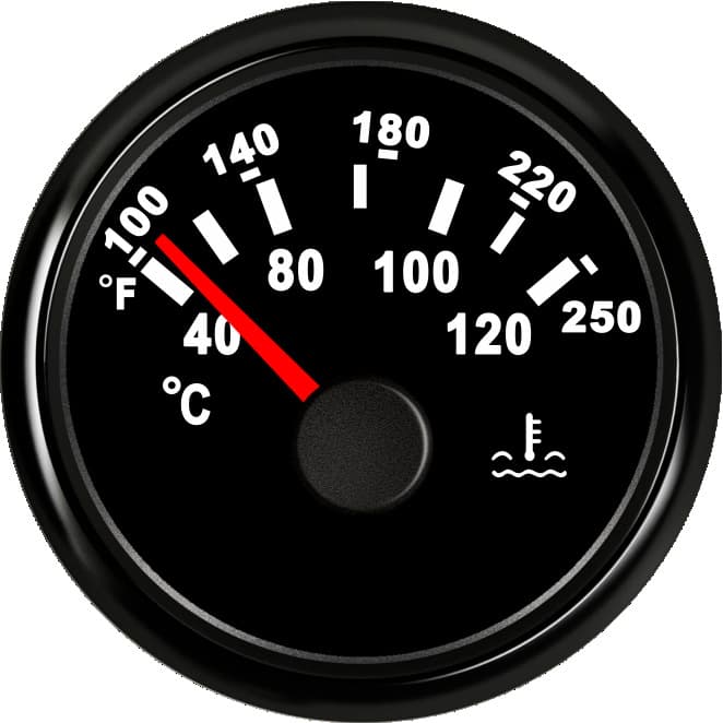 Inductive Water Temperature Gauge 52mm Pointer Water Temperature Gauge Radiator Temperature Gauge for Truck Car Modification