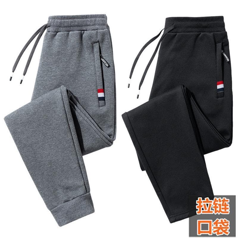 Work wear men's velvet thickened velvet sweatpants winter warm lamb velvet loose large size straight casual pants