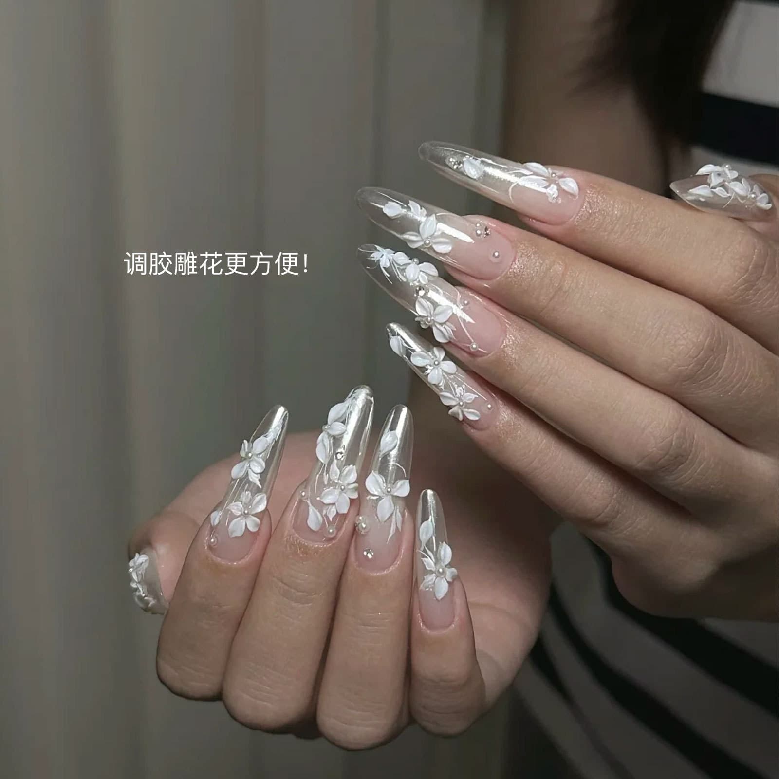 Sandalwood Dual-End Nail Art Carving and Mixing Pen Cross-Border Hot-Selling Multifunctional Gel Scraper Embossing Painting Nail Art Tool Wholesale