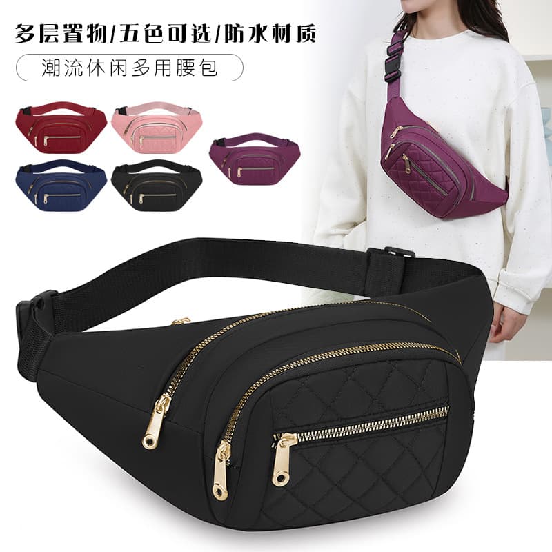 Cross-border chest bag mobile phone European and American Oxford cloth cross-body bag casual waist bag canvas waist bag ladies mobile phone bag sports bag